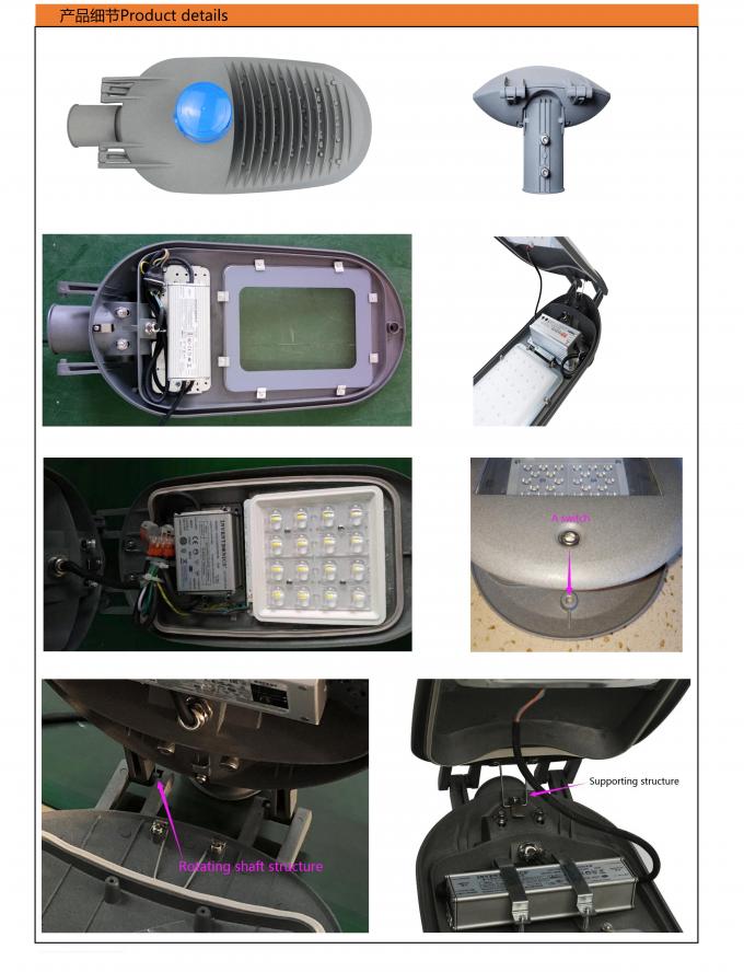 Costilla trasera de la radiación del camino de iluminación de la estructura ahorro de energía de los accesorios 50w 2