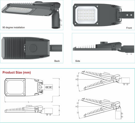 150lm/W Lamp Efficiency Roadway Street Lighting Housing For Lighting On Parking Lots