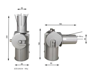 Brazo clásico del soporte de la empresa del estilo del adaptador ajustable 90°-180° para la luz de calle