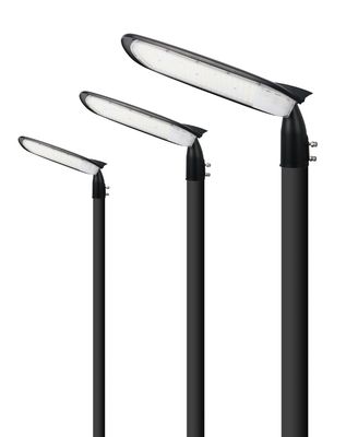 Ahorro energético de alta eficiencia IP65 Aluminio de la calle de la luz de vivienda con vidrio negro