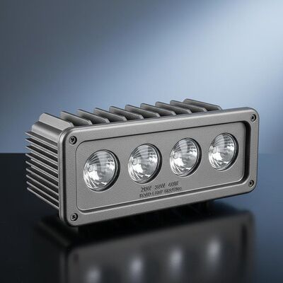 Carcasa industrial personalizada de fundición a presión para lámparas de carretera de 20W, 30W, 40W, con 4 lentes.