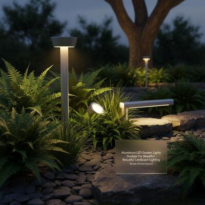 Luces LED de jardín de aluminio para exteriores para una hermosa iluminación de paisajes Garantía 5/8 años (opcional)