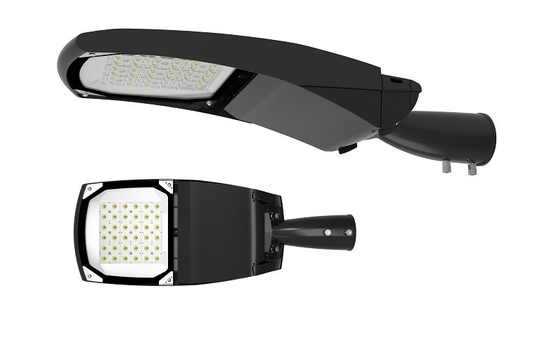 Luz de calle llevada de aluminio de la fundición a presión IP66 140lm/W negro 4000k Ra70